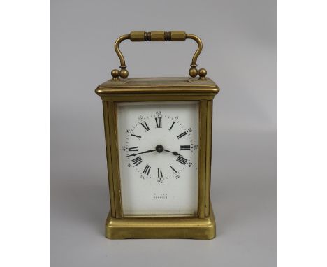 Working carriage clock with bevelled glass &amp; key