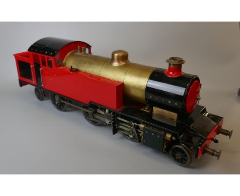 Scratch built 3½ inch model live steam train in good order (no boiler certificate). All parts and controls move freely.