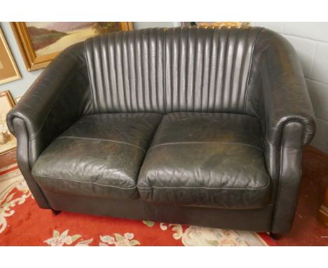 Vintage leather 'Clubman bucket car seat' style sofa