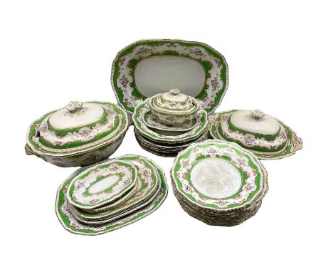 Victorian Ironstone dinner service by Ashworth Bros (qty)