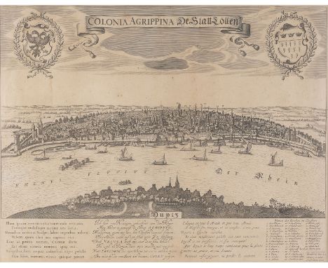 ROMBOUT VAN DEN HOEYE1622 Amsterdam - 1671 ebenda'COLONIA AGRIPPINA DE STATT CÖLLEN' Kupferstich und Radierung auf Papier. SM