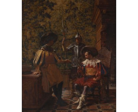 ADOLPHE ALEXANDRE LESREL1839 Genêts - 1929 ebendaEin neues Schwert  (1872) Öl auf Leinwand (doubl.). 65 x 55 cm (R. 75 x 65 c