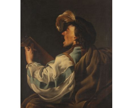 HENDRICK TER BRUGGHEN (WAHRSCHEINLICH WERKSTATT)1588 Den Haag oder Utrecht - 01. November 1629 EbendaSINGENDER LAUTENSPIELER 