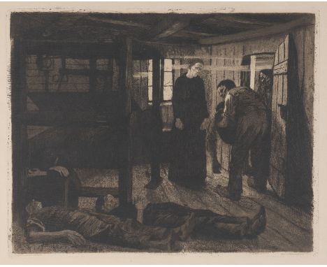 KÄTHE KOLLWITZ1867 Königsberg - 1945 Moritzburg'ENDE' - BLATT 6 AUS DER FOLGE 'EIN WEBERAUFSTAND' Radierung und Durchdruckver