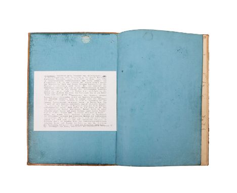ÖSTERREICHISCHER REISEPASS VON 1836 Reisepass in Leder gebunden, der Name des Besitzers, Baron Camill von Lotzbeck, ist auf d
