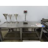 S/S TOPPED TABLE.