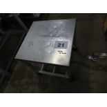 S/S TOPPED TABLE.
