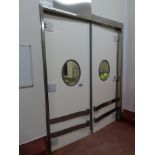 2 X BLUE SEAL DOUBLE SWING DOORS.