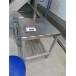 S/S TOPPED TABLE.