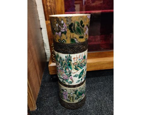 ANTIQUE ORIENTAL STICK STAND CIRCA 16' TALL
