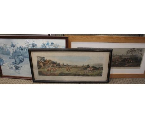 T Sutherland after D Wolstenholome 'Fox Hunting', plates I &amp; IV, coloured engravings, published 1817 R Ackerman, 21.5cm x