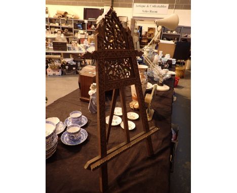 Large Eastern carved table easel H: 60 cm