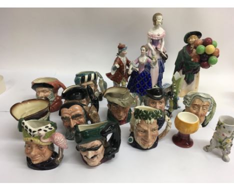 A collection of ceramic including minture  Doulton charter jugs