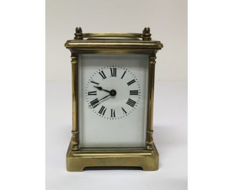 A French brass carriage clock