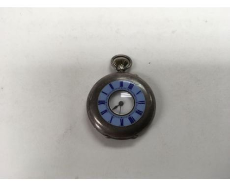 A Swiss silver and enamel pocket watch