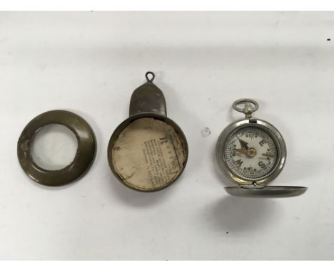 A cased First World War military compass. Manufactured by C. Haseler & Son of Birmingham, dated 1917 and numbered 127158