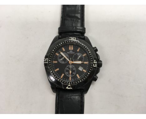 A Rotary gentleman's aqua speed chronograph with a leather strap