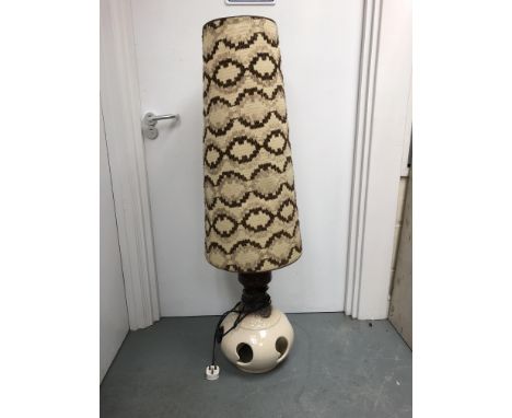A large German table lamp and shade, standing approximately 128cm tall with the shade attached and approximately 45cm without