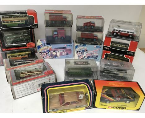 A collection of boxed diecast including Corgi Classics Chipperfields circus, Oxford Chipperfields, Corgi Mustang 424, Corgi O