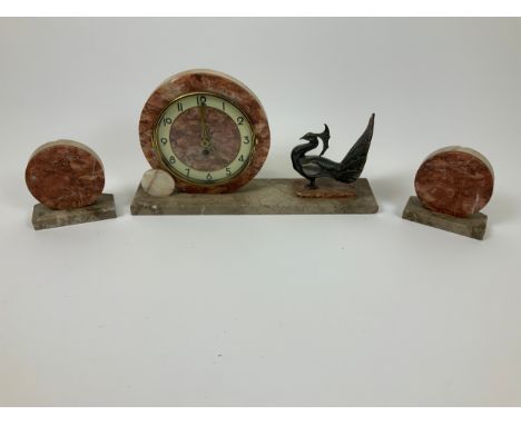 Art Deco Clock Garniture 