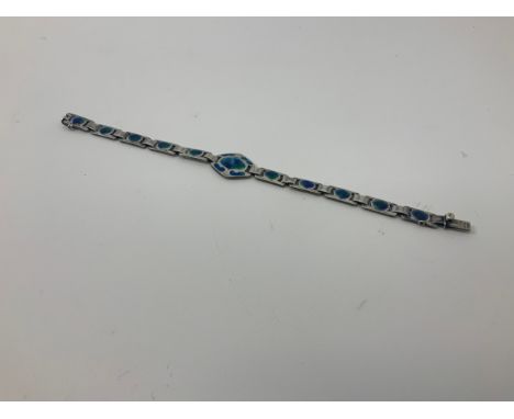 Silver and Enamel Arts and Crafts Bracelet by Murrie Bennett 