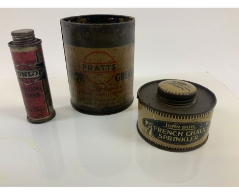 Vintage Tins - John Bull, Pratts and Dunlop 