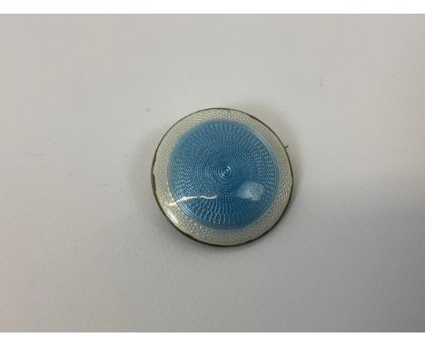 Enamel Guilloche Brooch 
