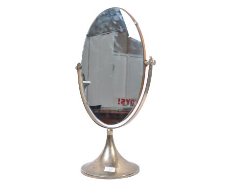 An original 20th Century retro vintage adjustable vanity mirror of good proportions having a large adjustable mirror panel ra