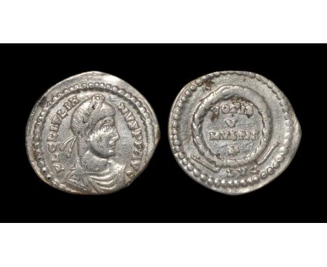 Ancient Roman Imperial Coins - Julian II - Wreath Siliqua 360-363 AD, Lyons mint. Obv: FL CL IVLIA-NVS AVG legend with pearl-