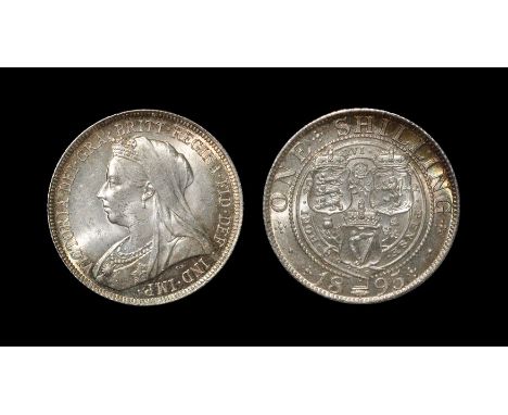 English Milled Coins - Victoria - 1895 - Shilling Dated 1895. Obv: profile bust with VICTORIA DEI GRA BRITT REGINA FID DEF IN