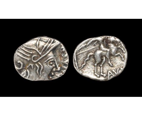 Celtic Iron Age Coins - Danubian - 'Republican' Imitative Roma Denarius 1st century BC, Danubian tribal mint. Obv: [ ]NACO le