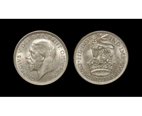 English Milled Coins - George V - 1930 - Shilling Dated 1930. Obv: profile bust with GEORGIVS V DEI GRA BRITT OMN REX legend.