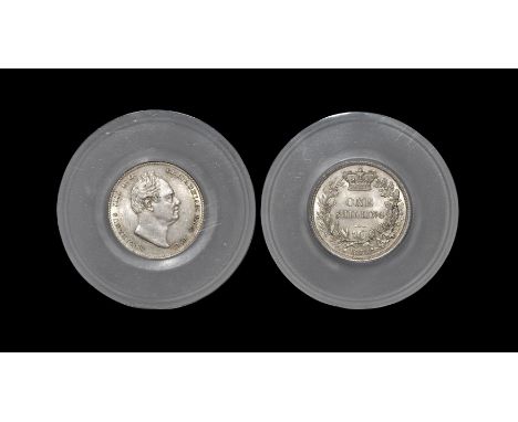 English Milled Coins - William IV - 1834 - Shilling Dated 1834, flat-topped 3. Obv: profile bust with GULIELMUS III D G BRITA