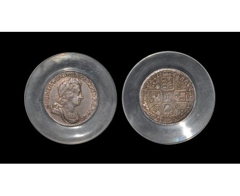 English Milled Coins - George I - 1725 - Shilling Dated 1725. Obv: profile bust with GEORGIVS D G M BR FR ET HIB REX F D lege