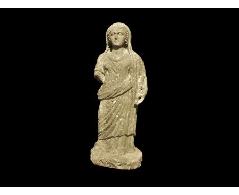 Post Medieval Marble Cowled Statue of a Lady Grand Tour, 19th century AD. A carved statuette of a female with palla or cowl t