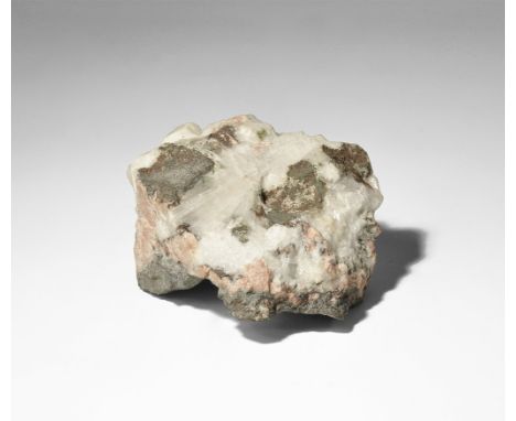 Geological Analcime and Natrolite Mineral Specimen A specimen of white analcime showing trapezohedral crystallisation, with a