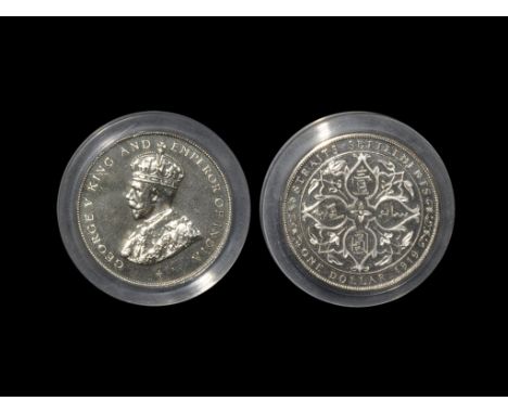 World Coins - Straits Settlements - George V - 1919 - Restrike Proof Dollar Dated 1919, restrike proof. Obv: profile bust wit