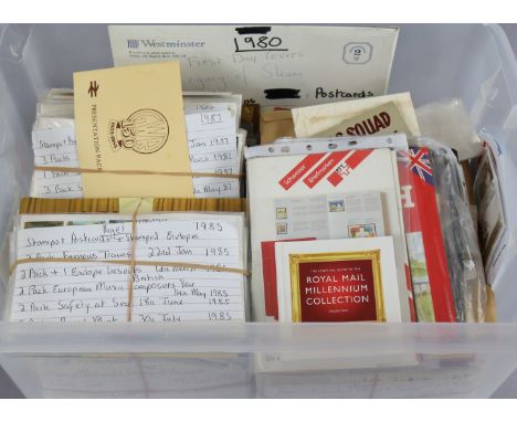 A large collection of GB First Day covers, 1985-1999; an album &amp; contents of world stamps; a small quantity of loose stam