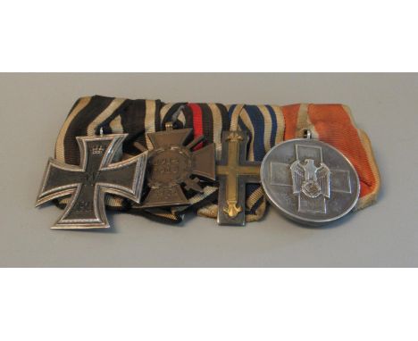 German WWI Iron Cross (second class, EK1914), together with honour cross of The World War 1914-18 marked R V Pforzheim 21, a 