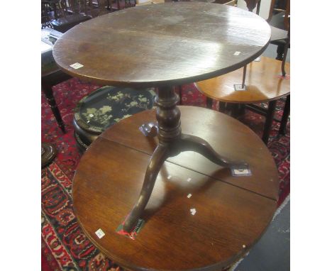 19th Century oak snap-top tripod table.  (B.P. 21% + VAT) 