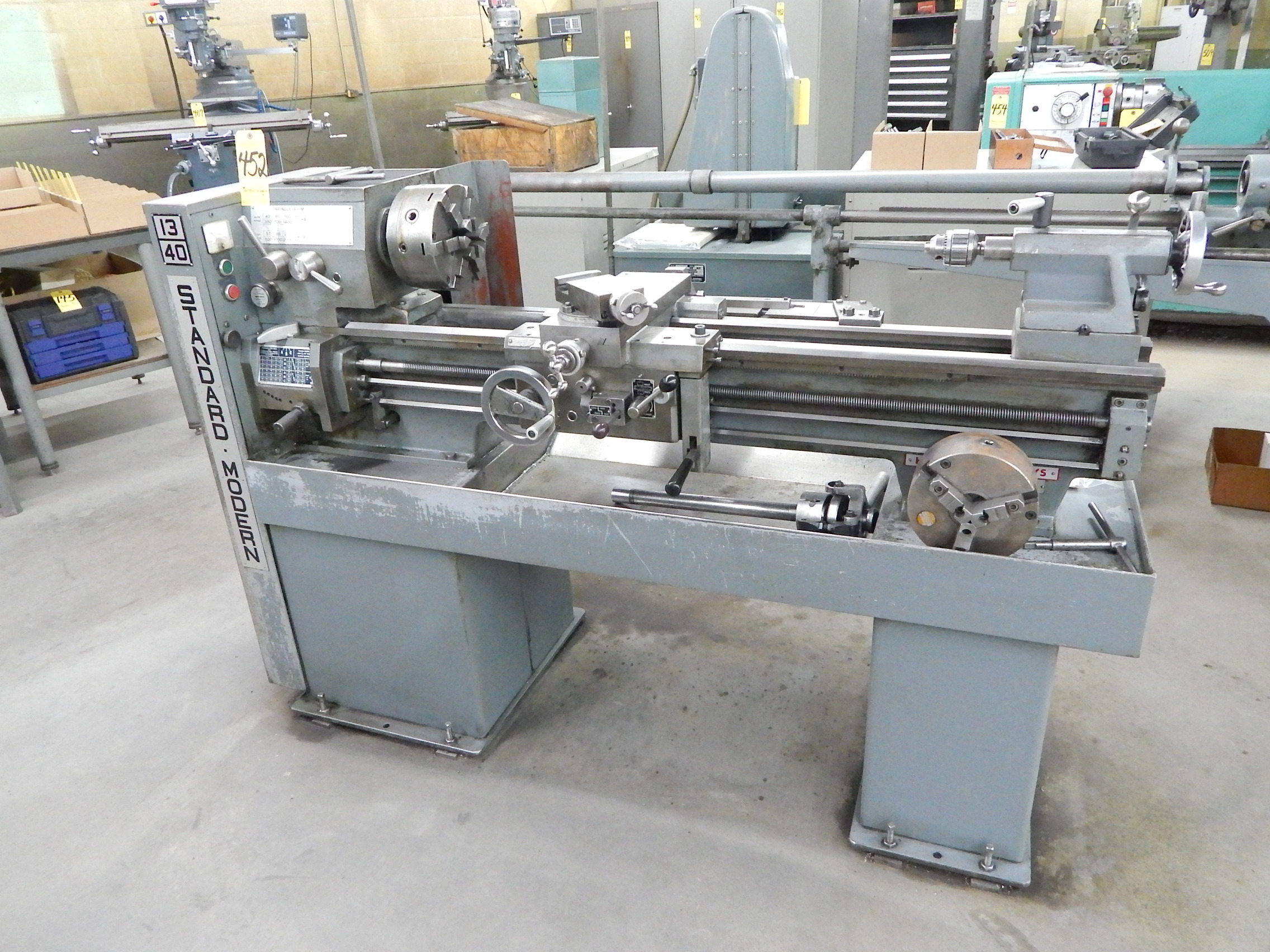 Standard Modern Model 1340 tool Room Lathe, SN 8812, 13" x 40", Taper