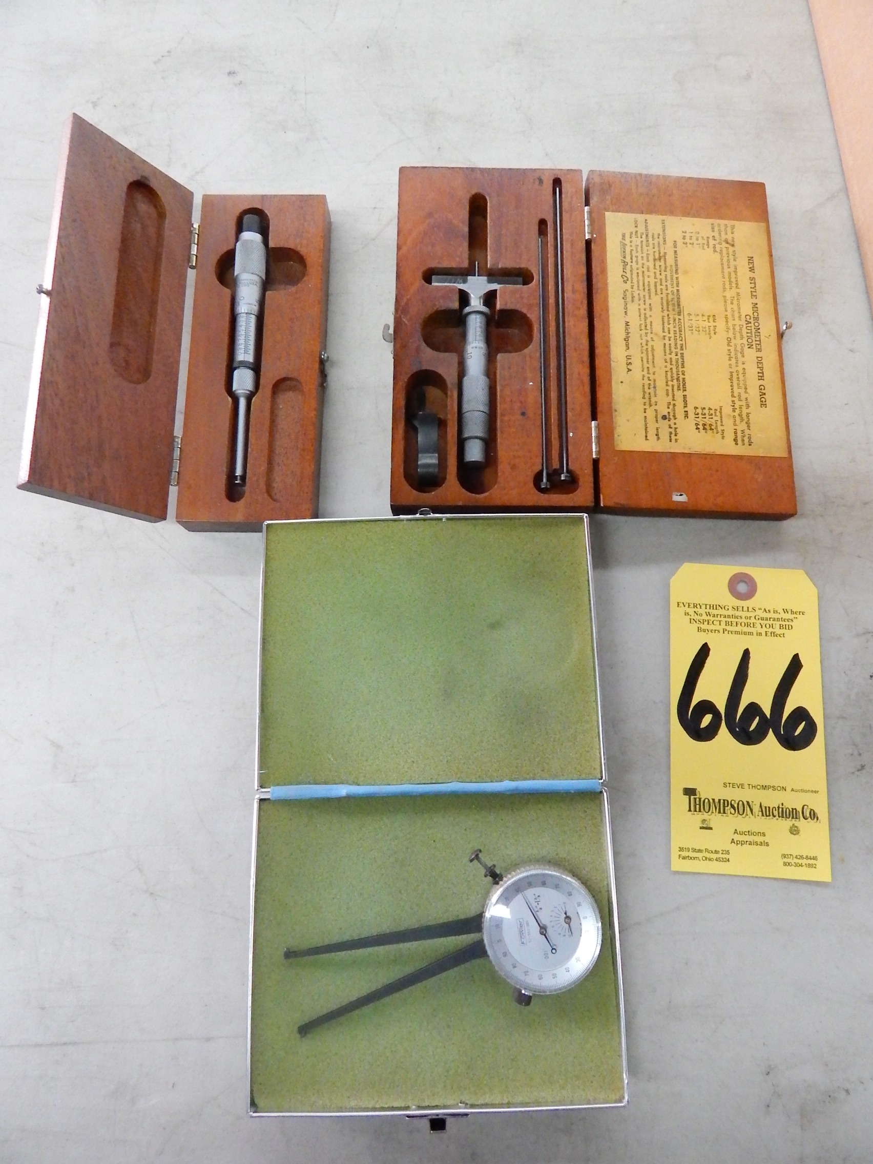Starrett Groove Micrometer, Lufkin Depth Micrometer, & Fowler Internal