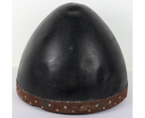 Aircraft Engine Nose Cone, black painted alloy nose cone from a aircraft engine. Complete with the fixing bolts to the inside