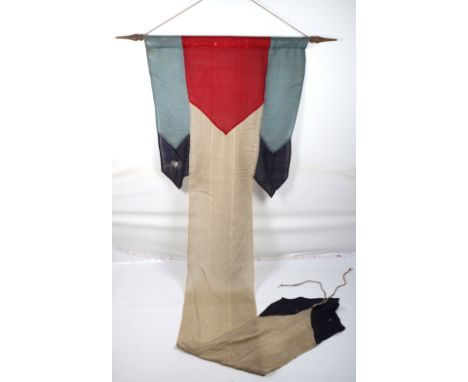 Large WW2 Vintage Royal Air Force Pennant / Flag, large cotton drape in the colours of the Royal Air Force. Complete with woo