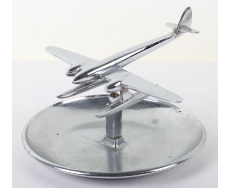 Desk Ashtray with Model of a Seaplane, fine 1930’s period desk ashtray with a moveable model of a twin engine flying boat / s