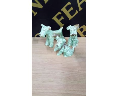 3 VINTAGE SYLVAC DOGS ORNAMENT - 1378, 1433 & 1121