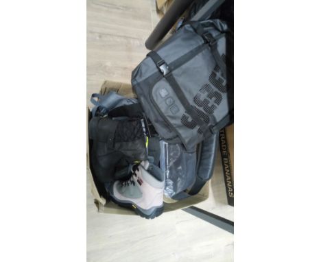 BOX OF BOOTS & OTHER ITEM