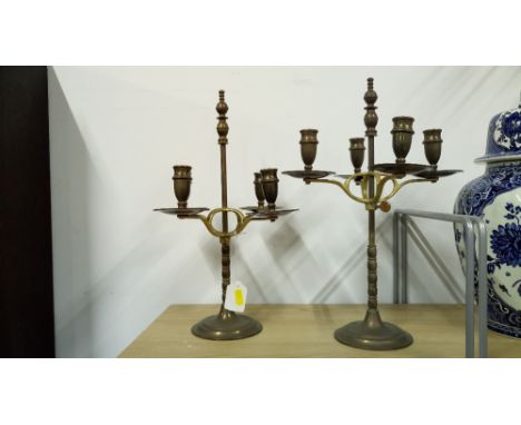 1 PAIR VINTAGE ADJUSTABLE CANDLESTICKS