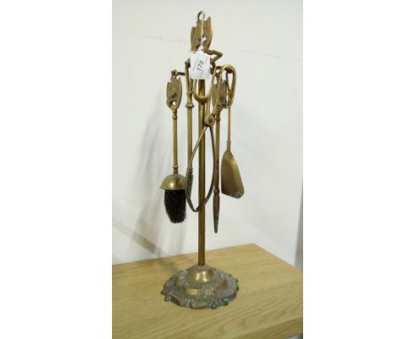 VINTAGE BRASS ' LUCKY HORSESHOE ' COMPANION SET