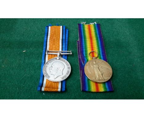 WW1 British war & Victory medal to 305427 Gunner R. HOGG R.A